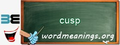 WordMeaning blackboard for cusp